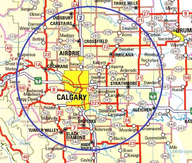 Calgary Canada Zip Code Map